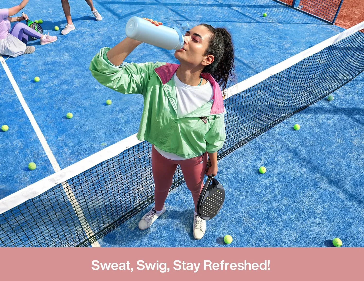18 oz Insulated Water Bottle with 2-in-1 Straw and Spout Lid, Keep Cold 24H, Leak-Proof, Fits in Car Cup Holder, Stainless Steel Water Bottle for Sports, Travel, and School (Cotton Candy)