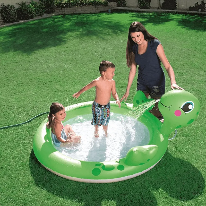 1.80m x 1.52m Tortoise Inflatable Pool with Water Spray FunctionC15-1-7