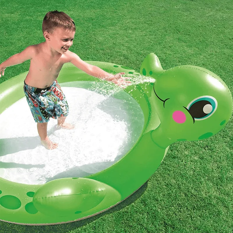 1.80m x 1.52m Tortoise Inflatable Pool with Water Spray FunctionC15-1-7