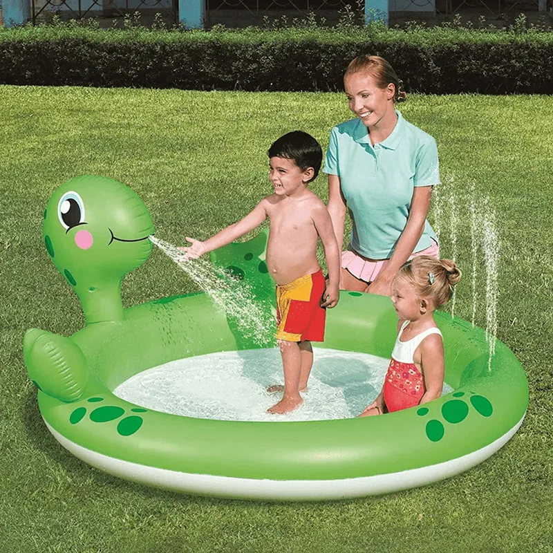 1.80m x 1.52m Tortoise Inflatable Pool with Water Spray FunctionC15-1-7