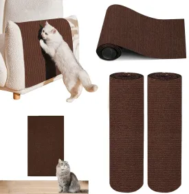2Roll 102" x 16" Anti Cat Scratch Furniture Protector,Cat Carpet Sofa Couch Corner Guards from Claws,Self-Adhesive Cats Scratcher Pad Mats,Trimmable Accessories for DIY Climbing Wall Post.