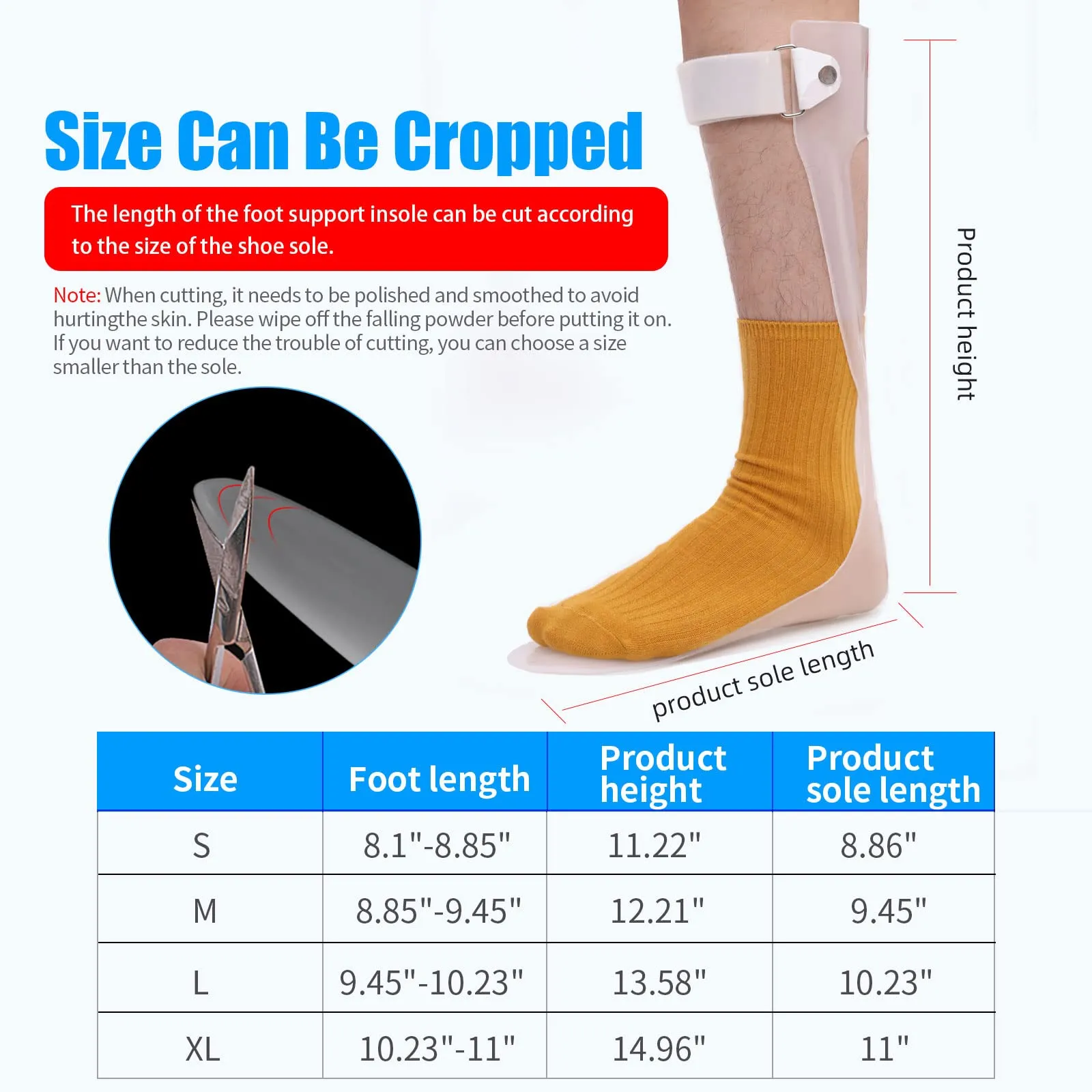 AFO Foot Drop Brace Splint Ankle Foot Orthosis Walking with Shoes or Sleeping for Stroke Hemiplegia (M-Left) M-left