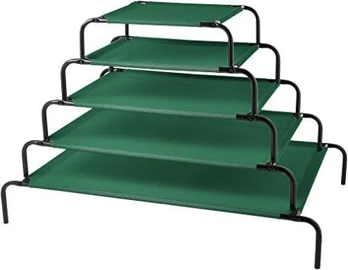 AmazonBasics Elevated Cooling Pet Bed,  L, Green