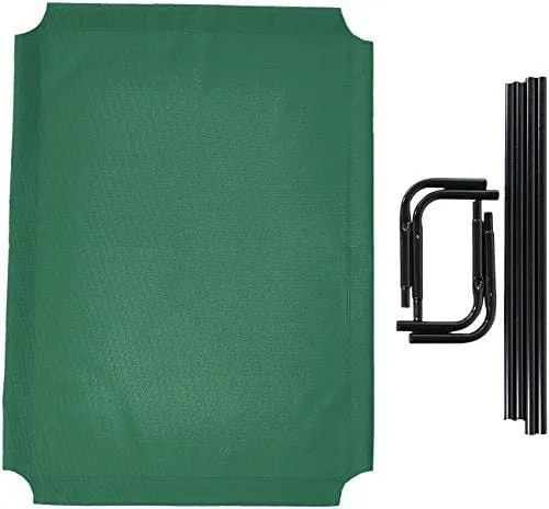AmazonBasics Elevated Cooling Pet Bed,  L, Green