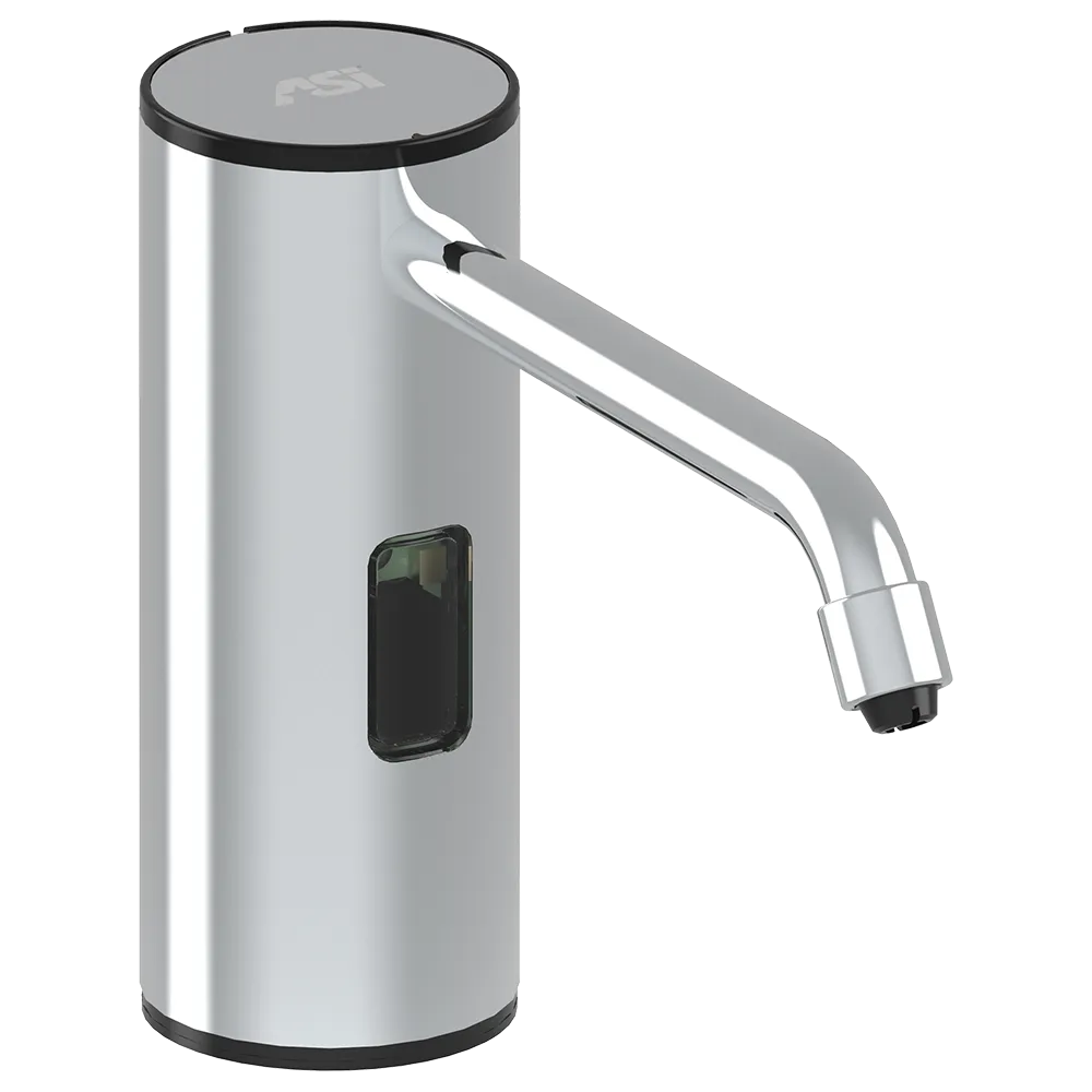 ASI 0334-B Auto Soap Dispenser - Liquid - Battery/Ac - Bright Stainless Steel - 50.7 Oz. - Vanity Mounted