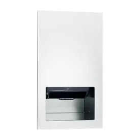 ASI 645210AC-00 Piatto™ Completely Recessed Automatic Roll Paper Towel Dispenser  Ac Power  White Phenolic Door
