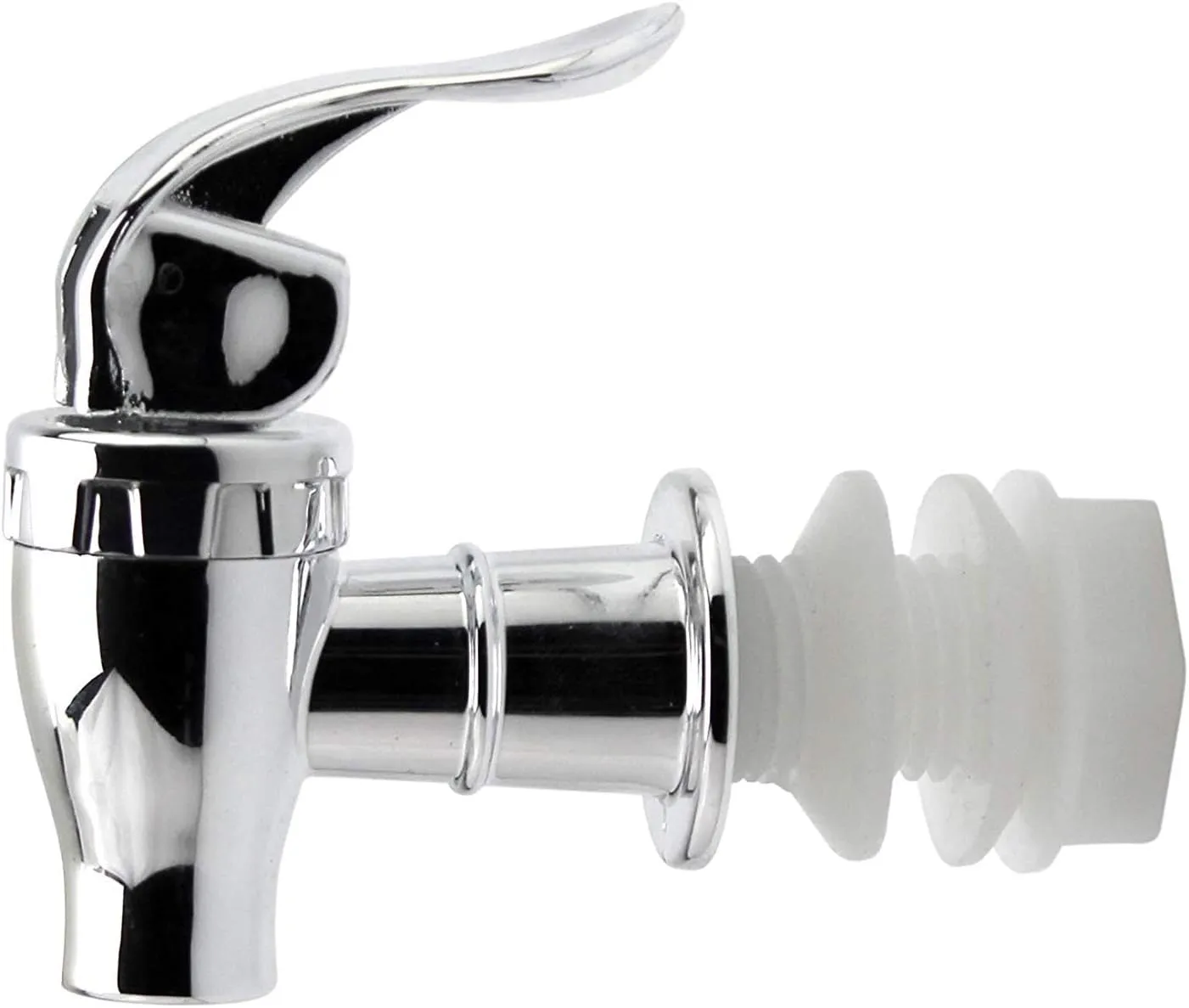 BPA Free Replacement Cooler Faucet Water Bottle Jug Ceramic Water Crock Reusable Spigot Spout Water Beverage Lever Pour Dispenser Valve Gravity Water Tap - Chrome (1)