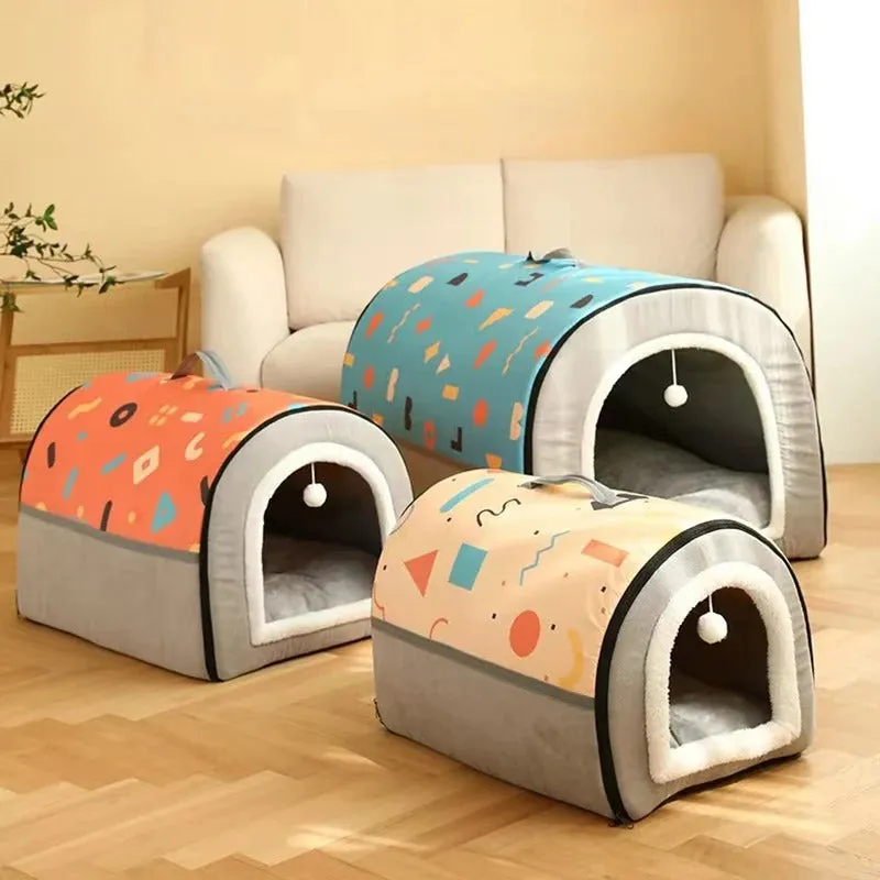 Breathable Warm Plush Pet Bed House