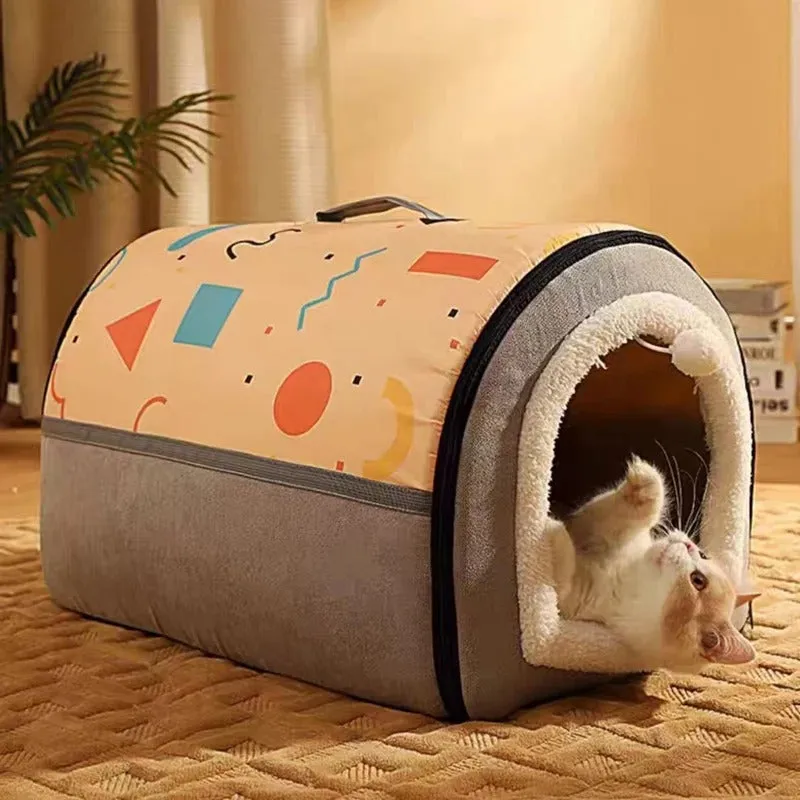 Breathable Warm Plush Pet Bed House