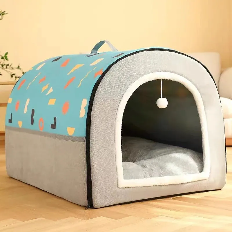 Breathable Warm Plush Pet Bed House