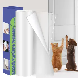 Cat Scratch Furniture Protector: Cat Anti Scratch Tape - Door Protector from Dog Scratching - Clear Training Self Adhesive Tape for Carpet, Sofa, Couch, Door (Transparent, 7.87" x 6.56FT)