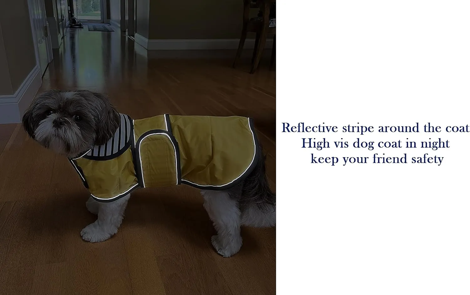 Dachshund Raincoat Corgi Raincoat Dogs Waterproof fit for Dachshunds Weiner Long Back Breeds with Reflective Stripe Great Coverage in Autumn Winter - Yellow - M
