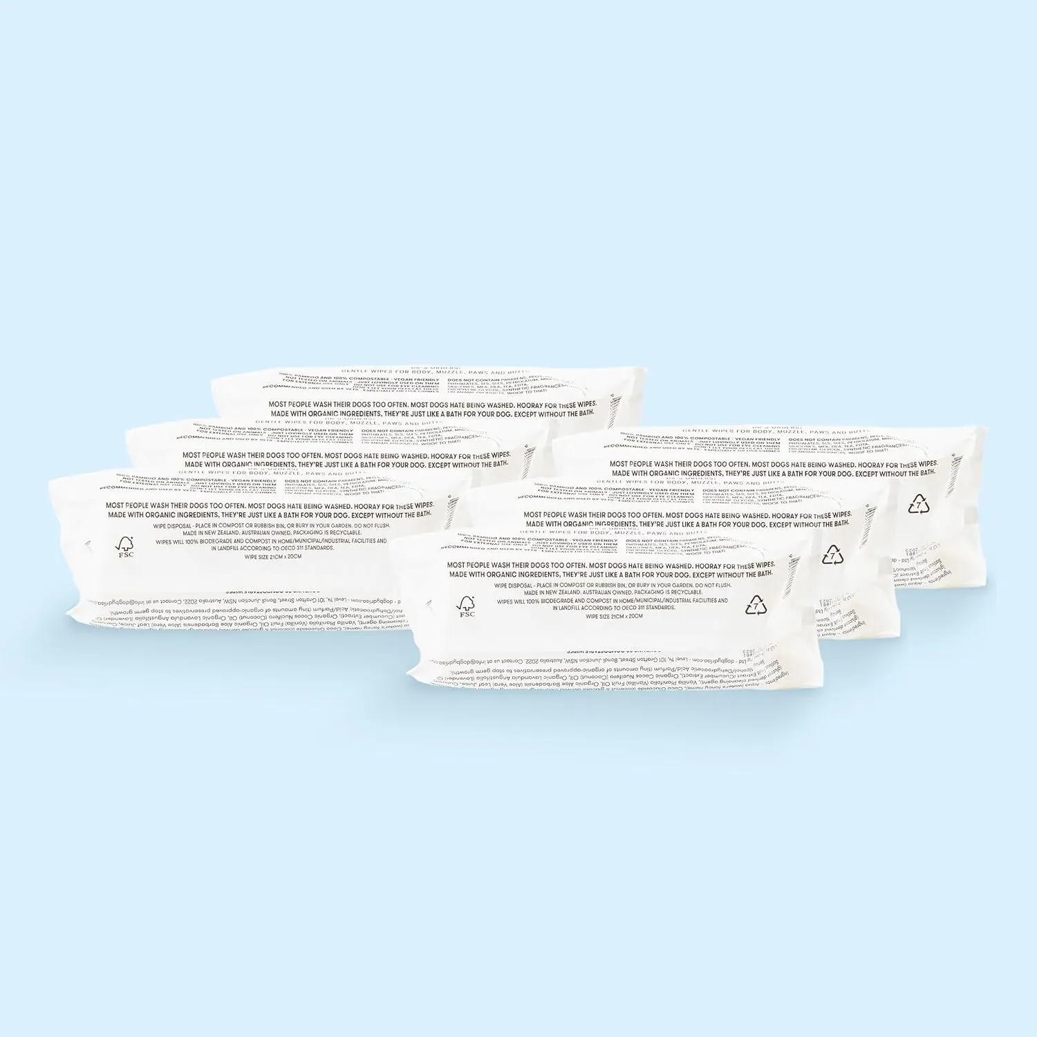 DOG by Dr Lisa - Dog Wipes - Plant-Based, Natural Bathing Wipes for Dogs - Made from 100% Compostable Bamboo - Vet-Created - Vegan, Non-Toxic - 480 Count