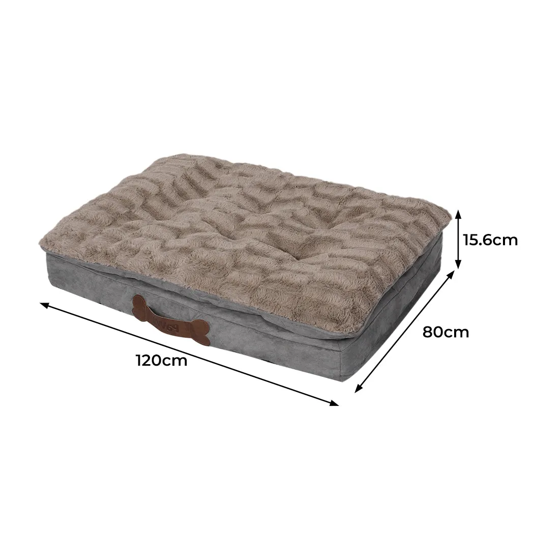 Dog Calming Bed Pet Cat Washable Removable Cover Orthopedic Memory Foam - XL