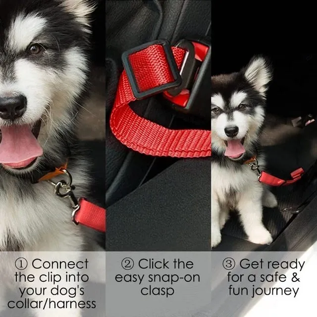 Dog Cat Car Safety Belt Adjustable Leash Vehicle Seat Belt