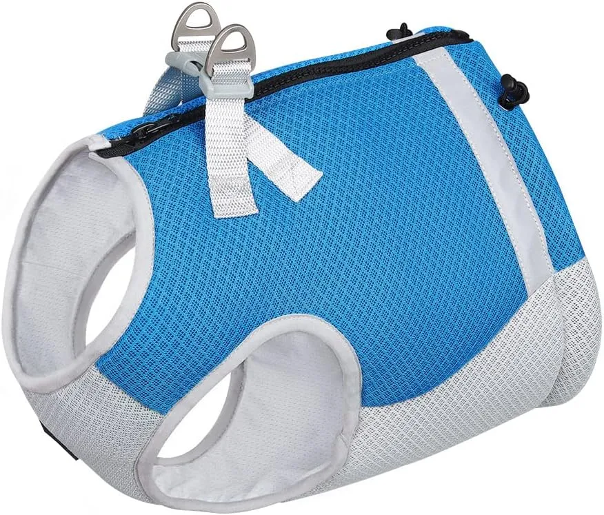 Dog Cooling Vest, Lightweight Jacket for Small Medium Dogs with Evaporative Cool Technology, Reflective Design Breathable Mesh for Training Camping, Blue, XL