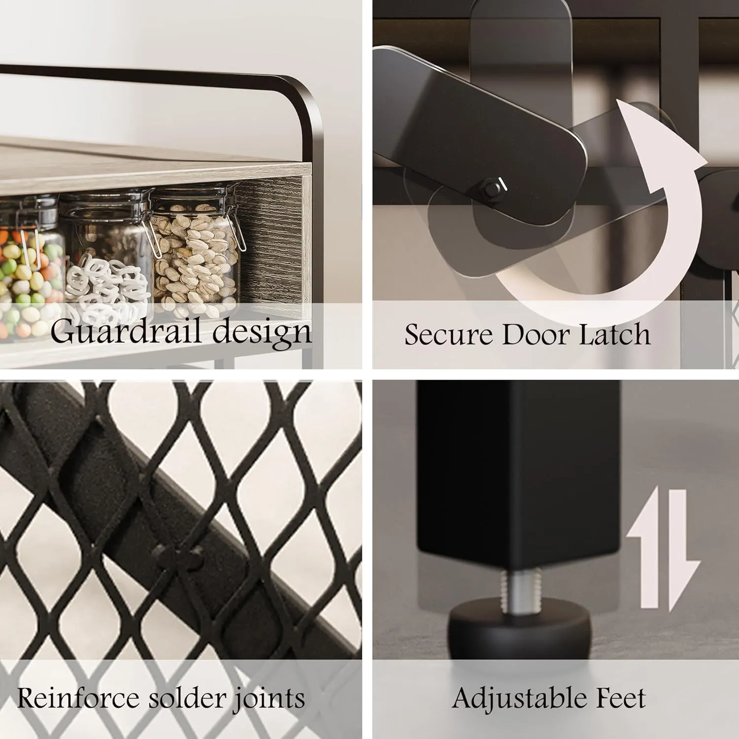 Dog Crate Furniture,Wooden Dog Crate End Table,43 Inch Dog Kennel with Drawers,Heavy Duty Dog Cage,Decorative Pet Crate Dog Cage for Indoor 43.3" L x 27.6" W x 35.7" H (Grey)