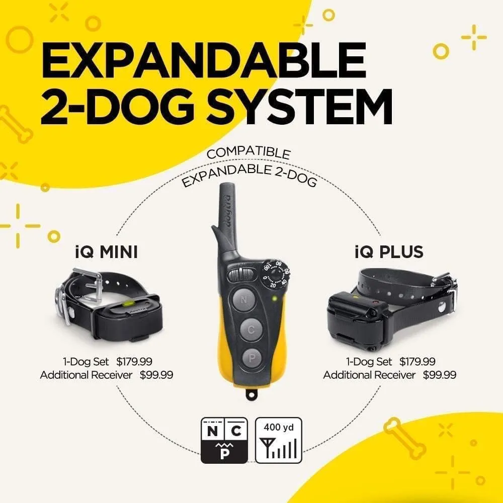 Dogtra iQ Mini Rechargeable Waterproof Mini Dog Training E-Collar with Water-Resistant Remote