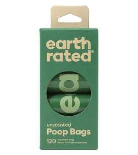 Earth Rated Eco-Friendly Poop Bag Refill for Dogs (120 Unscented Bags, 8 Refill Rolls)