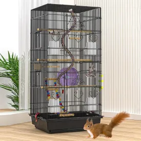 Extra Large Multi-Level Indoor Small Animal Pet Cage for Guinea Pig Ferret Chinchilla Cat Playpen Rabbit Hutch Solid Platform Leakproof Litter Washable Tray