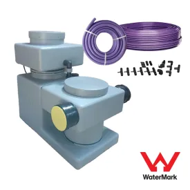 EZGREY GFPS-S1-K 50L Grey Water Reuse System Automatic Self-Cleaning with 100W Pump & Dripline Kit (Laundries, Showers, Basins, Air Cons)