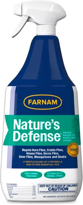 Farnam Nature's Defense Water-Based Fly Repellent Spray, 32 oz