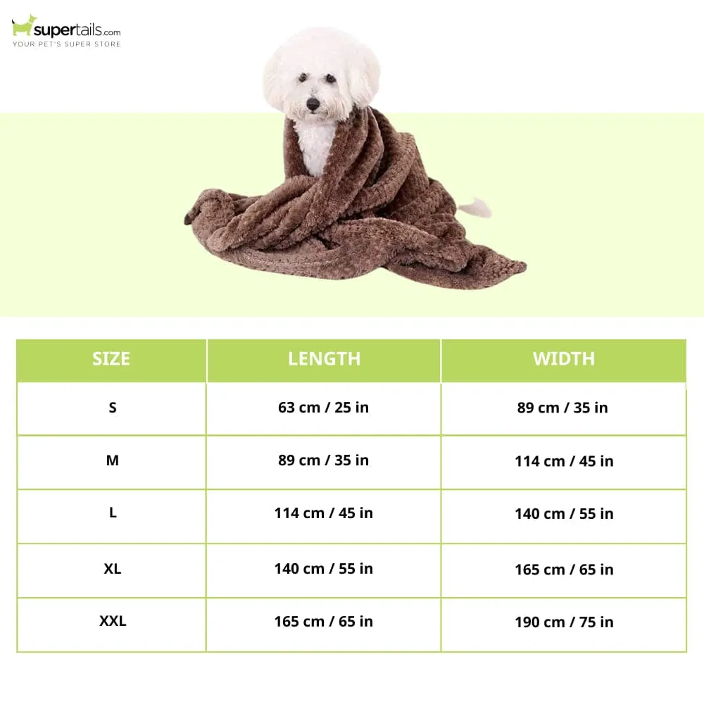 Fluffy's Petslover Breathable Soft Fleece Blanket for Dogs and Cats (Brown)
