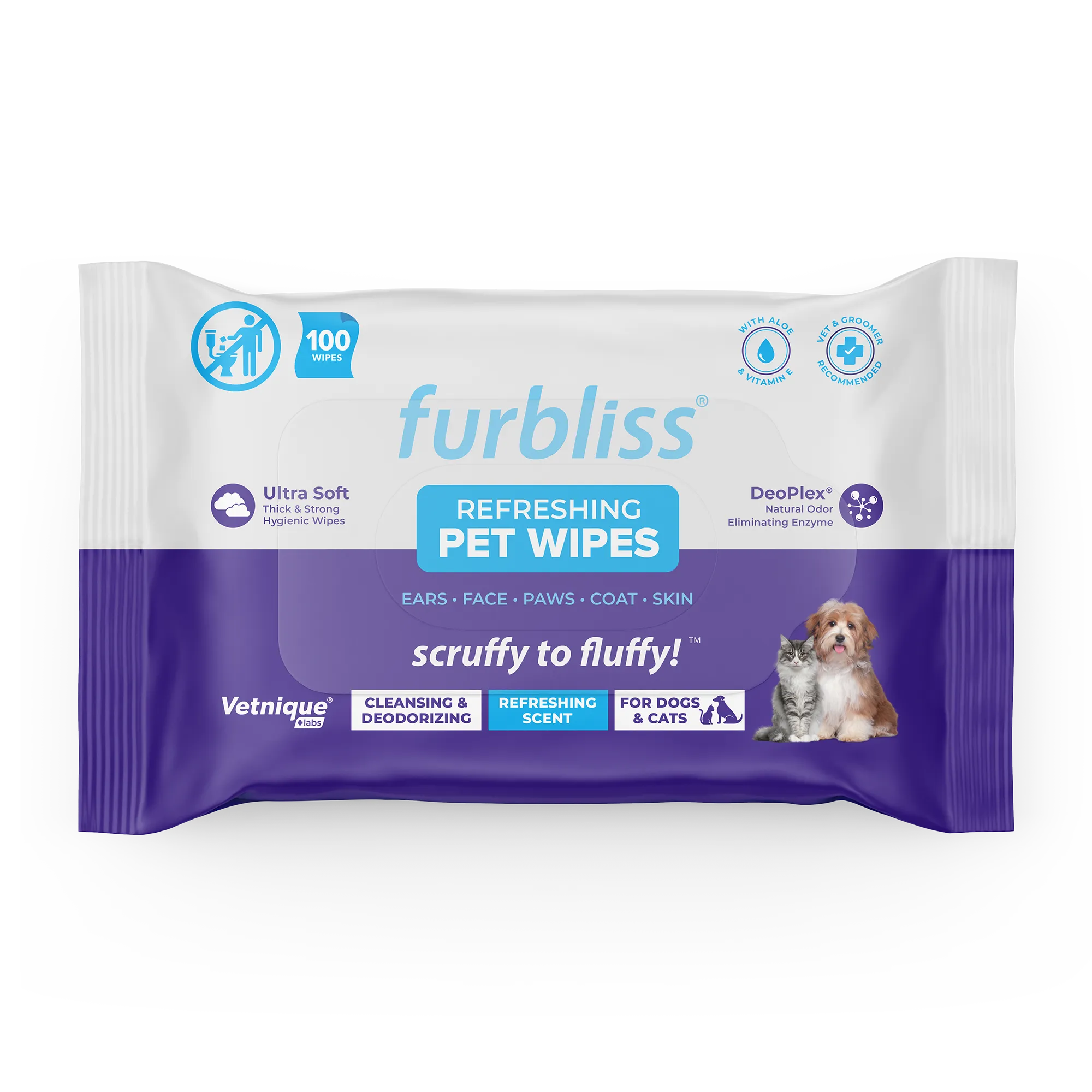 Furbliss® Hygienic Grooming Pet Wipes