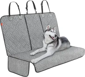 Helteko Dog Car Seat Cover for Back Seat - Extra Durable Bench Seat Protector with Side Flaps, 100% Waterproof, Scratchproof, and Non-Slip - Universal Fit for Cars, Trucks, and SUVs - Black, HK-SC09