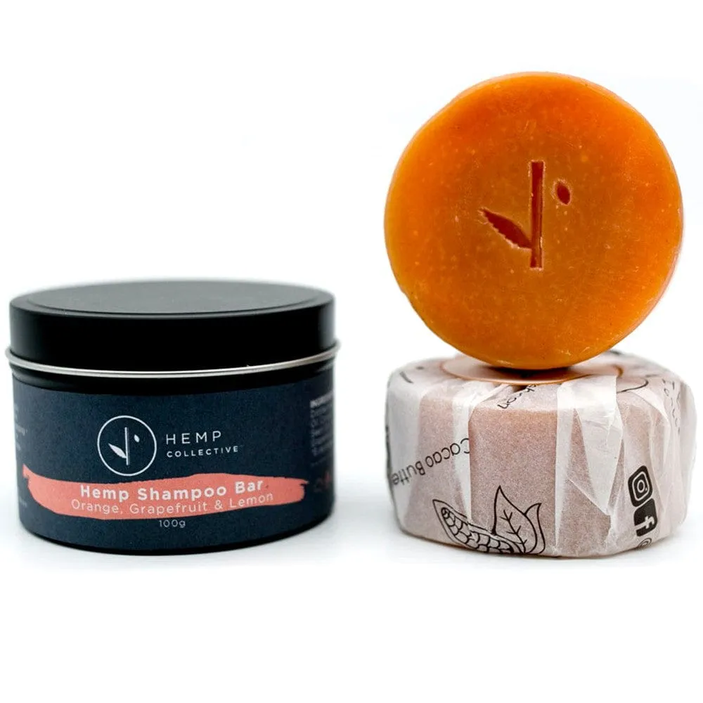 Hemp Collective Hemp Shampoo Bar Refill 100g - Orange, Grapefruit & Lemon