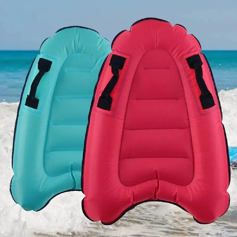 Kids Inflatable Surf Body Board, Durable PVC, Cushioned Ride, 7 Fun Designs, Lightweight, Perfect for Beach and Pool Fun