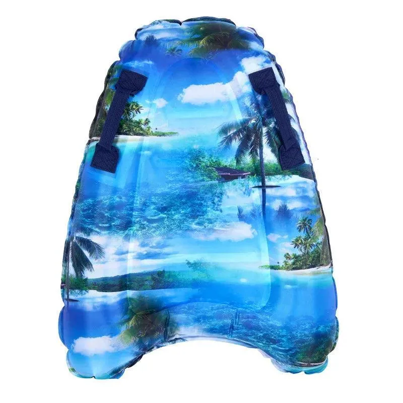 Kids Inflatable Surf Body Board, Durable PVC, Cushioned Ride, 7 Fun Designs, Lightweight, Perfect for Beach and Pool Fun