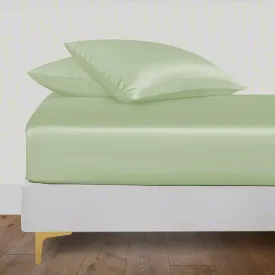 LINEWALAS Queen Size Fitted Sheet, Viscose derived from Bamboo Cooling Bed Sheet, up to 16 Deep Pocket Bottom Sheet, Silky Soft & Breathable, All-Around Elastic, (Queen, Sage Green)