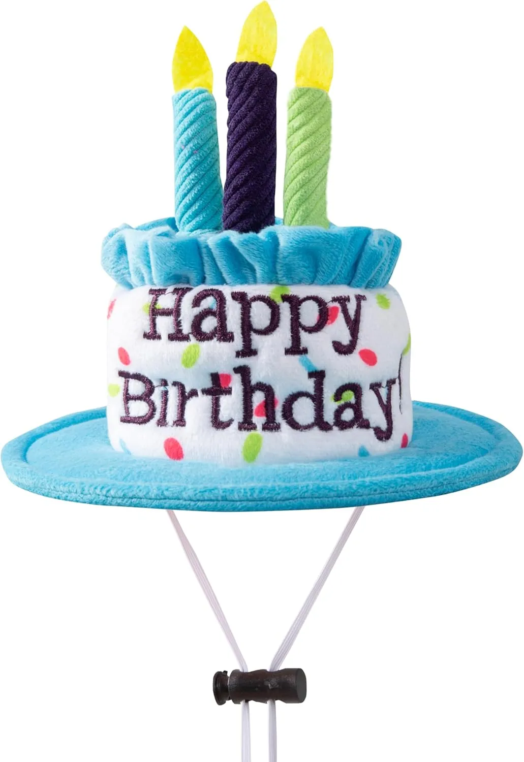 Medium Dog Birthday Cake Hat & Bandana Scarfs Set Blue, Handmade Dog Happy Birthday Hat with Colorful Candles, Medium Dog Birthday Party Supplies Decorations