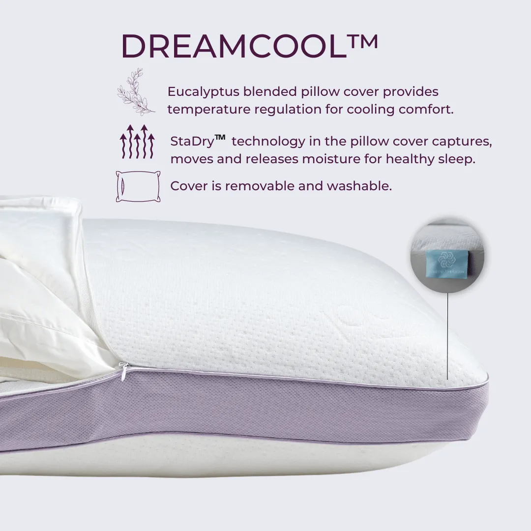 Memory Foam Max Cooling Pillow with Washable Cover