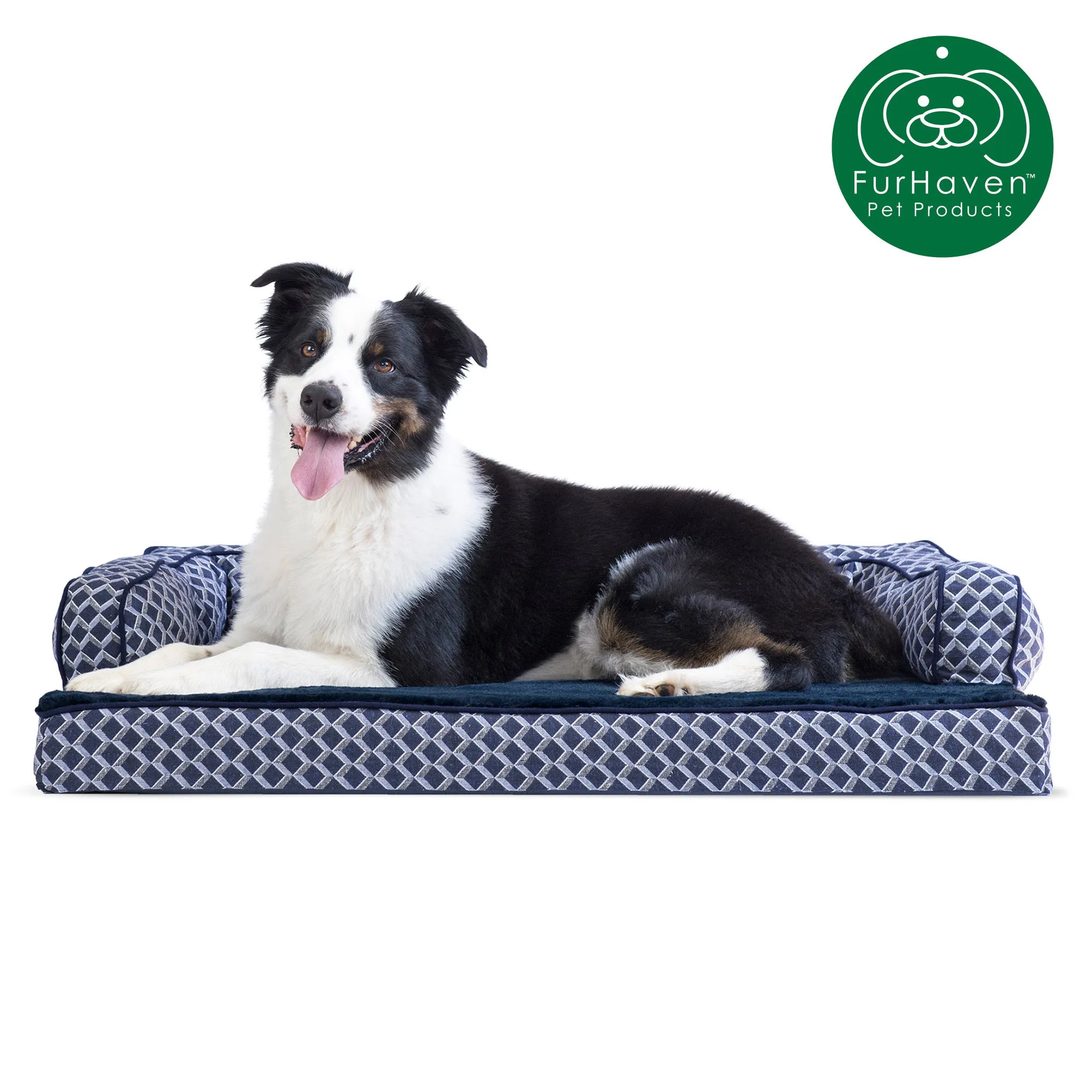 Memory Foam Plush Couch Sofa-Style Pet Bed