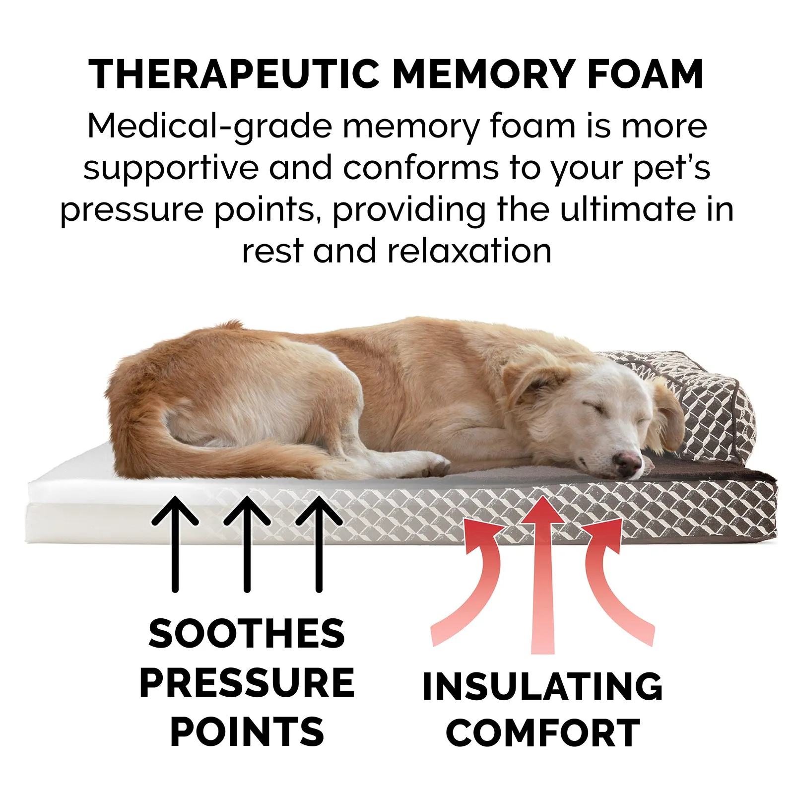 Memory Foam Plush Couch Sofa-Style Pet Bed