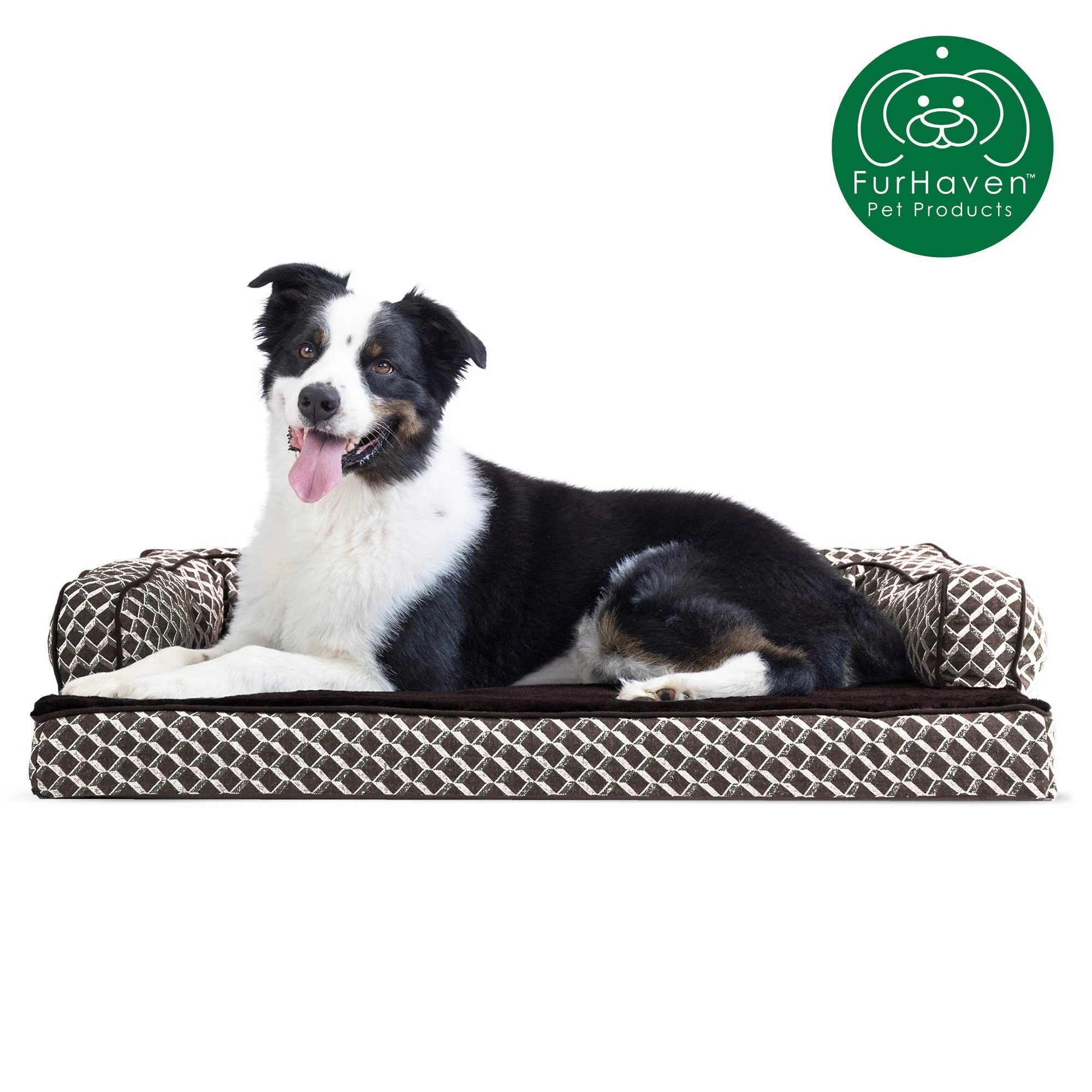 Memory Foam Plush Couch Sofa-Style Pet Bed