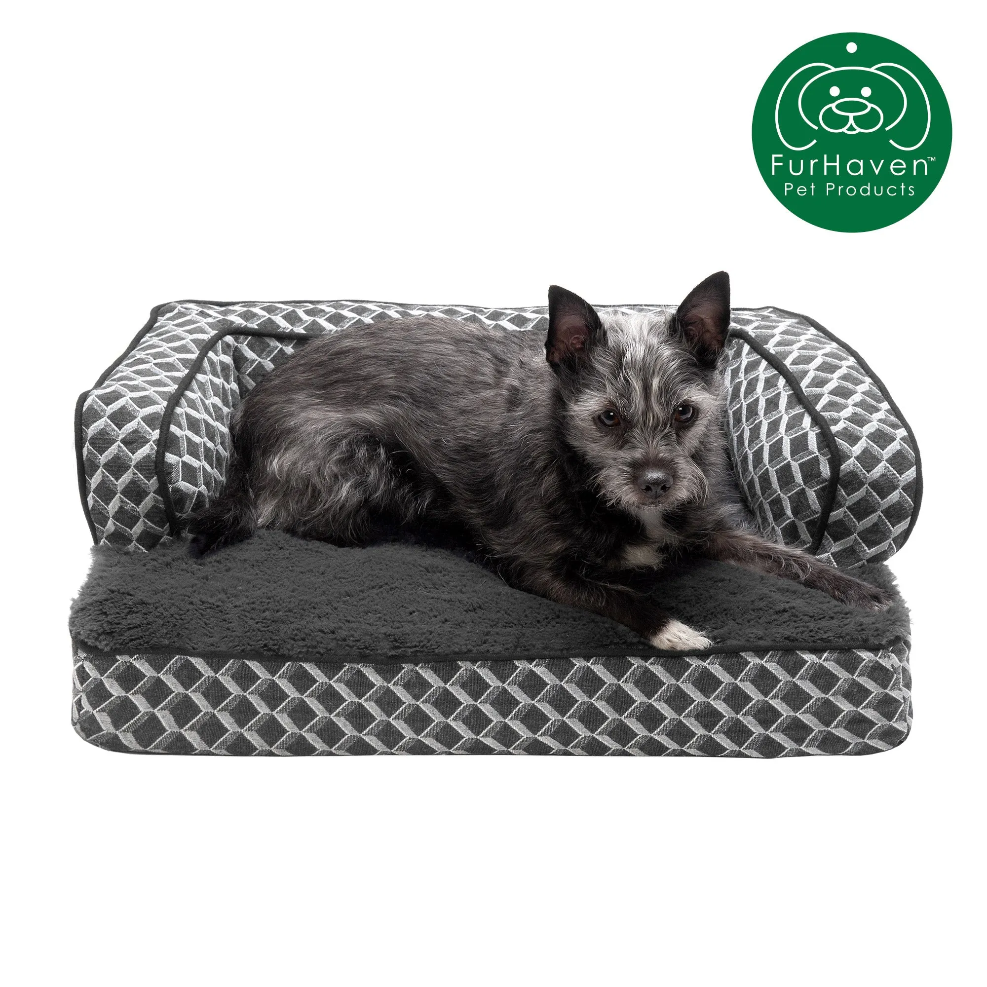 Memory Foam Plush Couch Sofa-Style Pet Bed