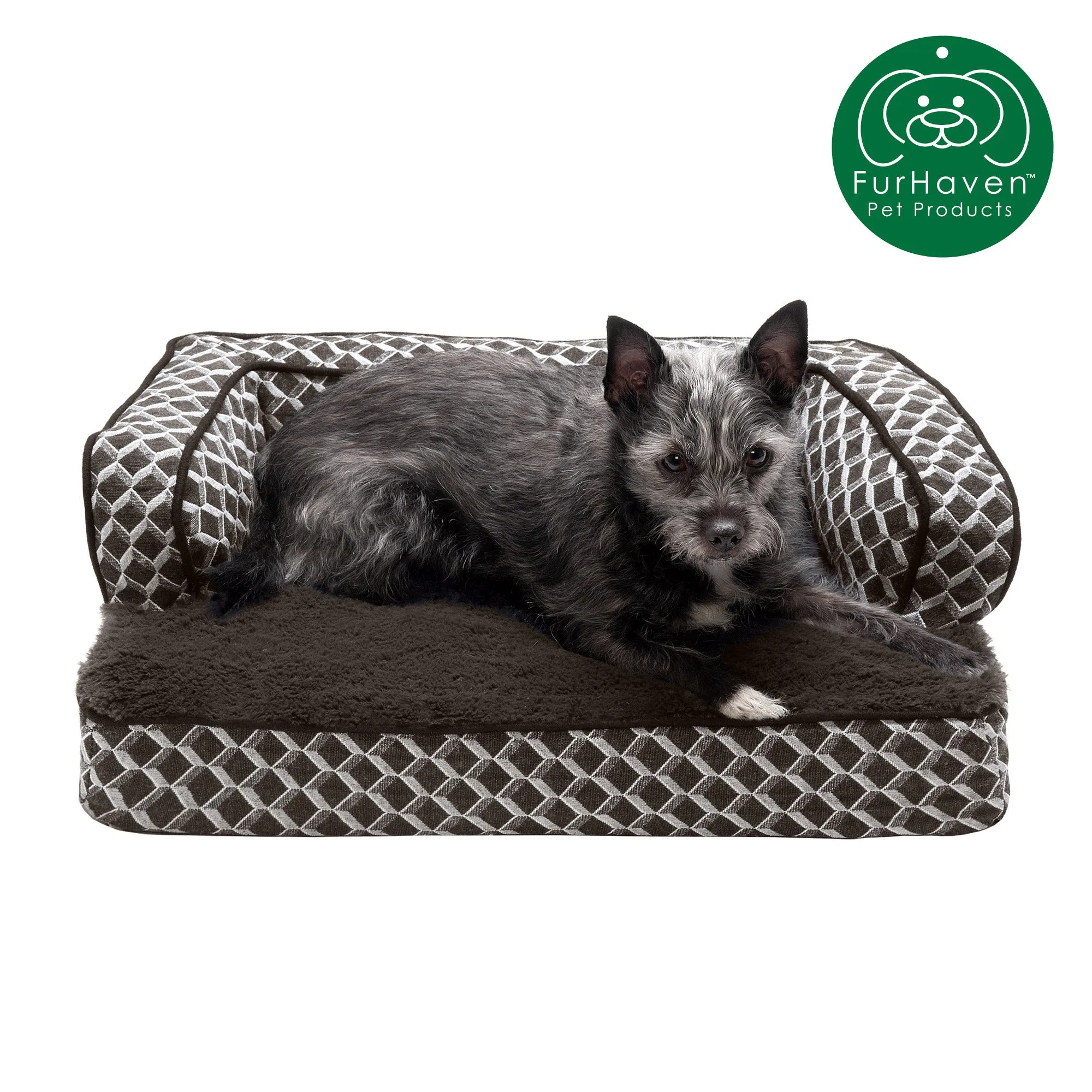 Memory Foam Plush Couch Sofa-Style Pet Bed