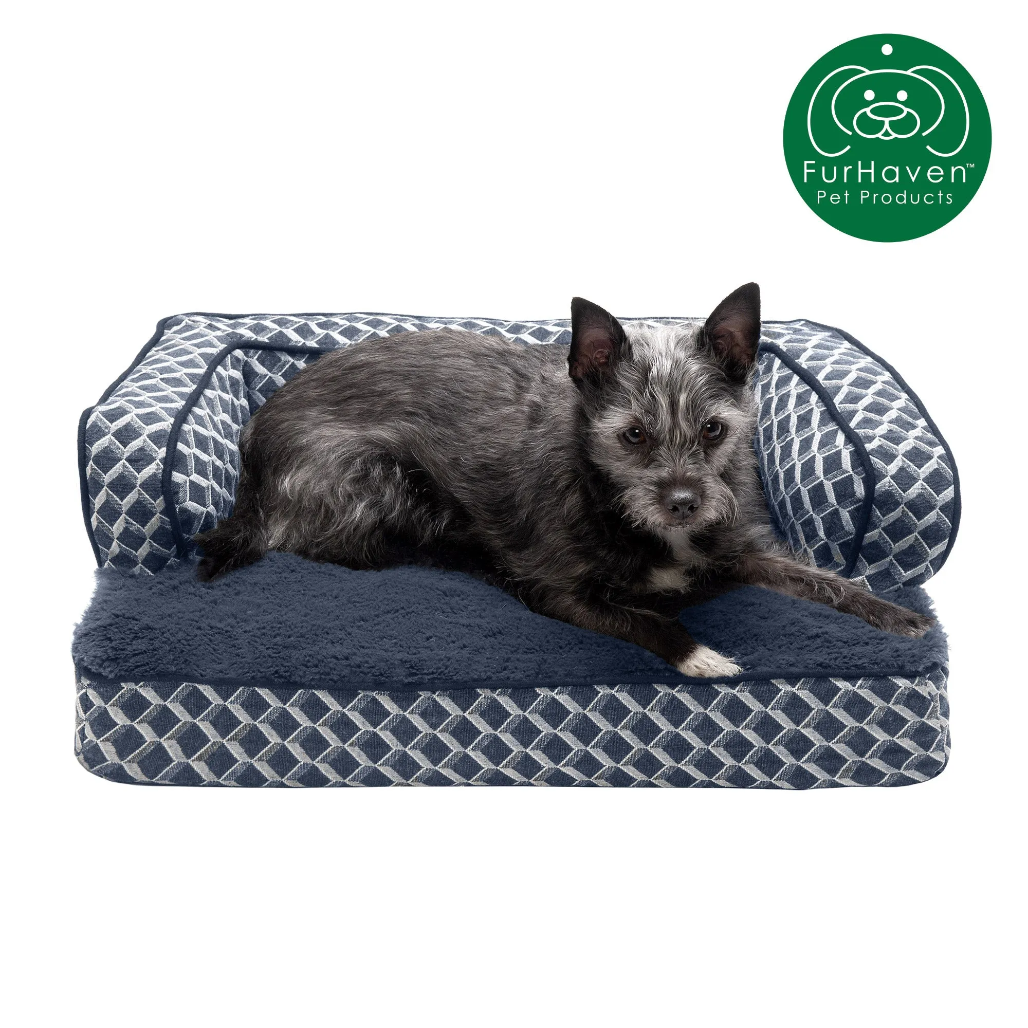 Memory Foam Plush Couch Sofa-Style Pet Bed