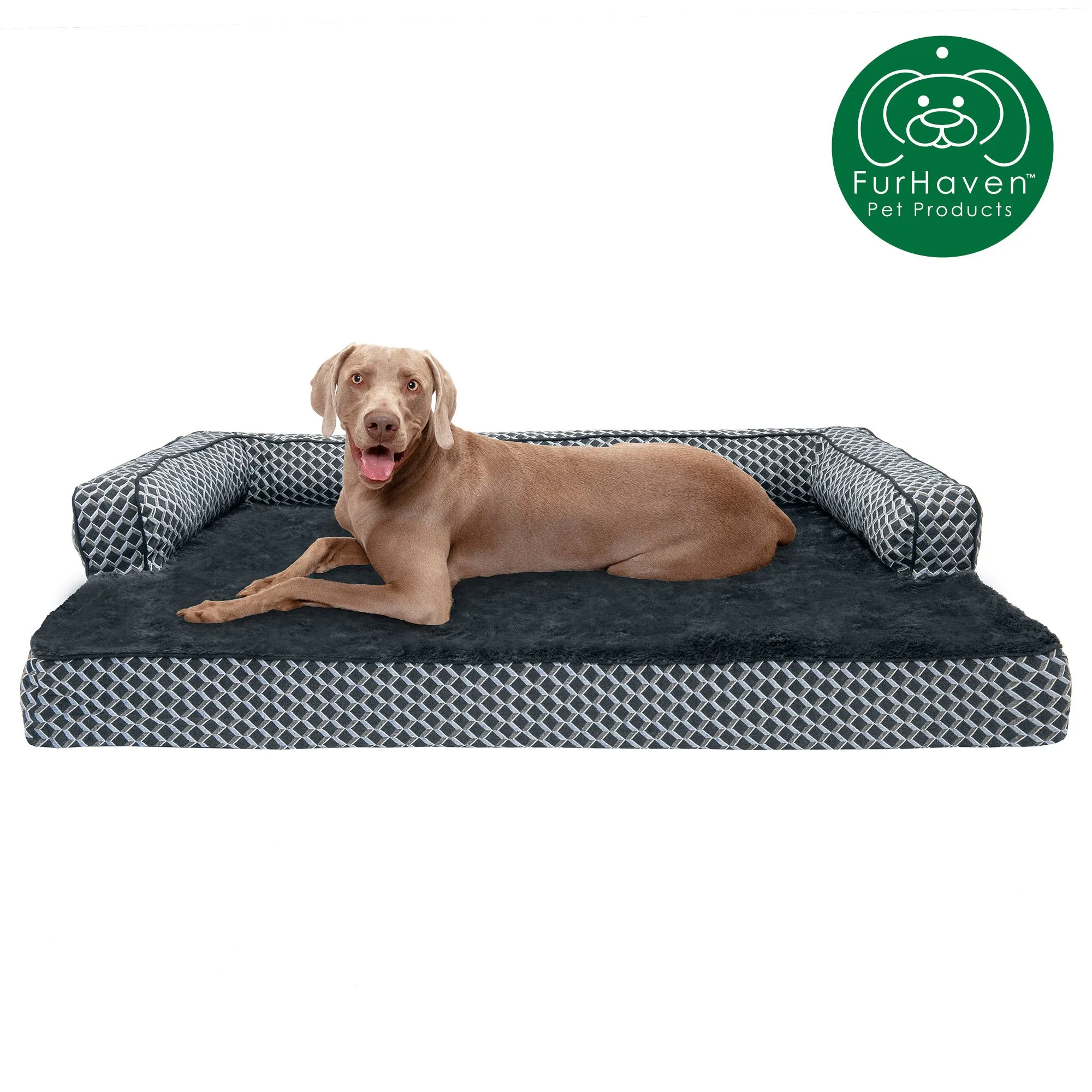 Memory Foam Plush Couch Sofa-Style Pet Bed