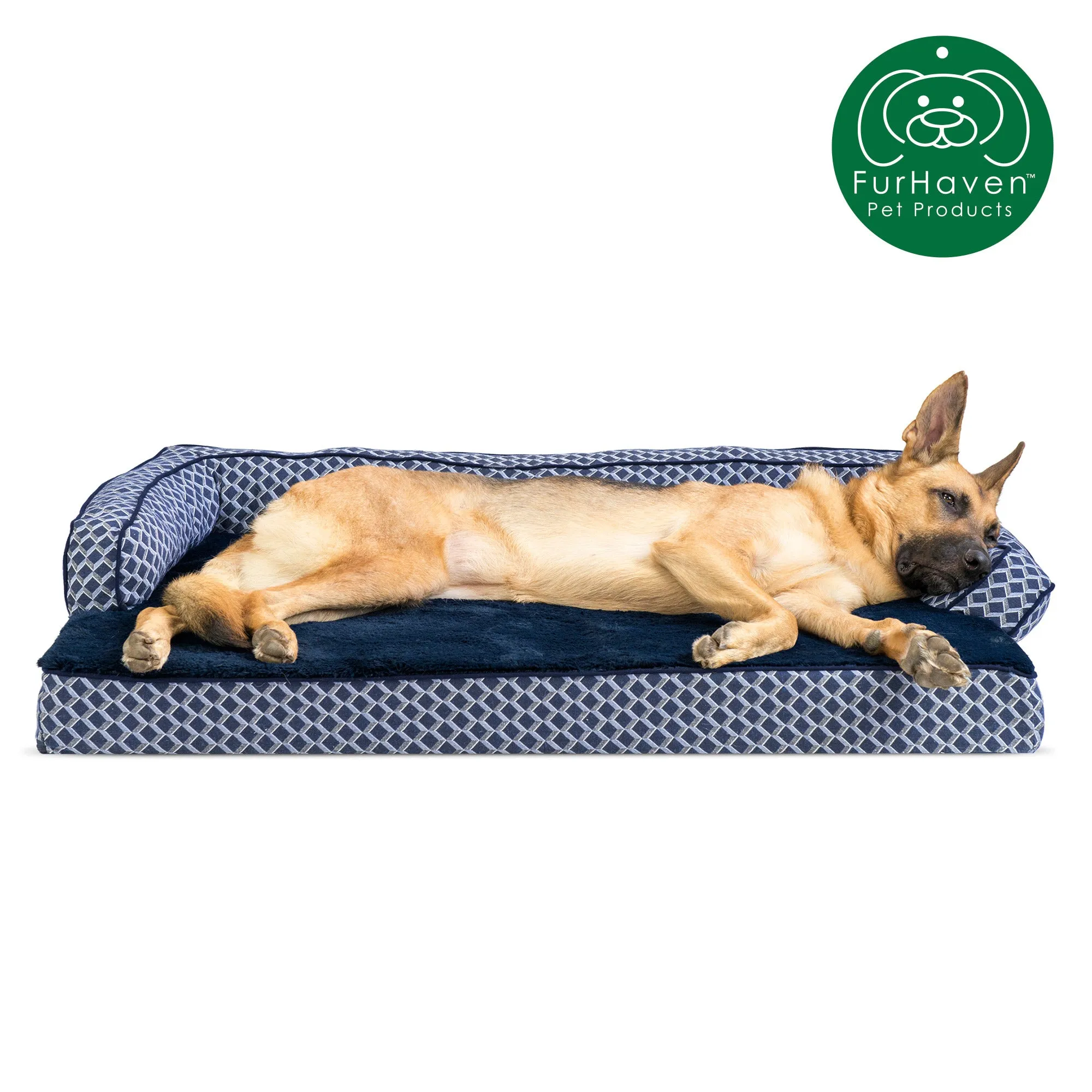 Memory Foam Plush Couch Sofa-Style Pet Bed