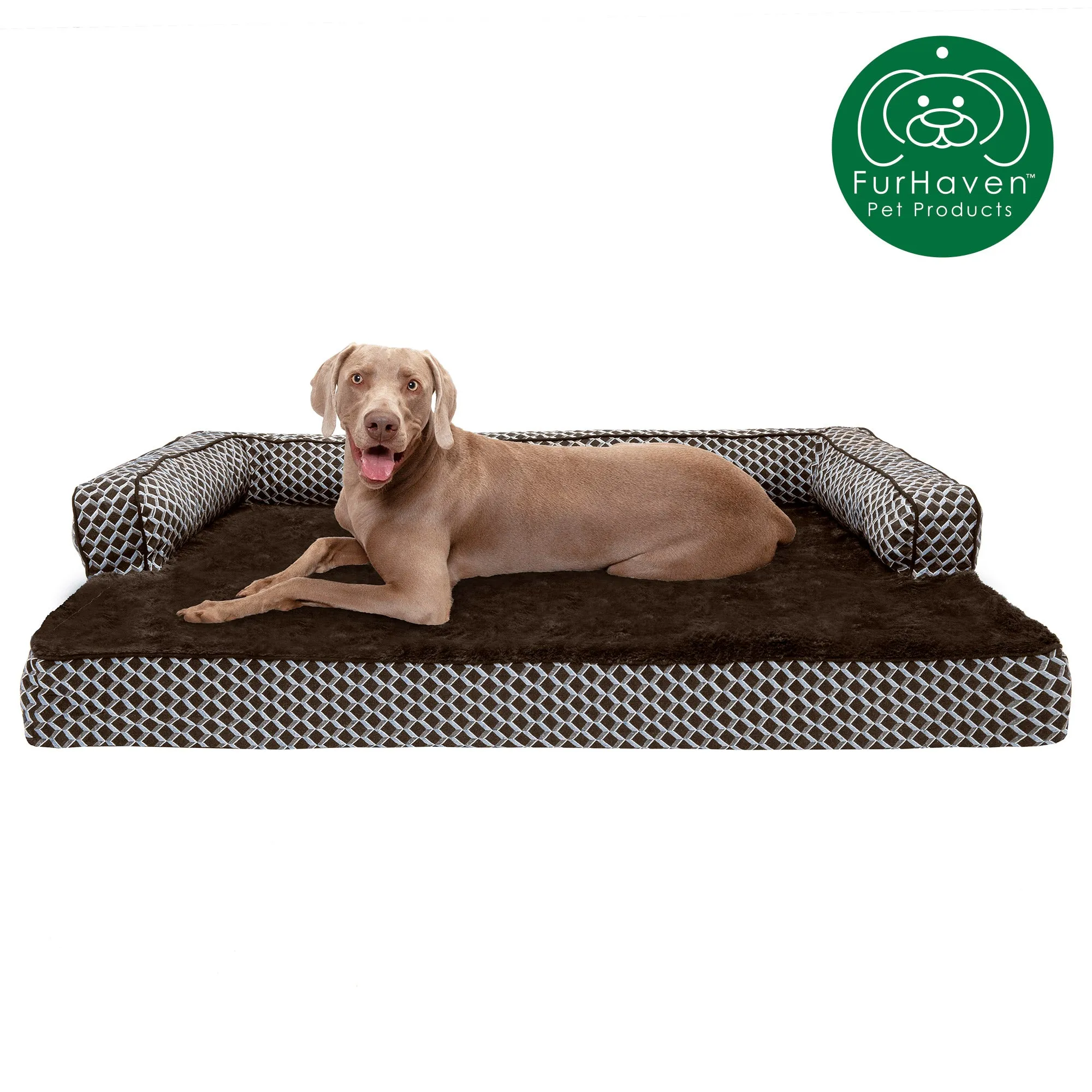 Memory Foam Plush Couch Sofa-Style Pet Bed