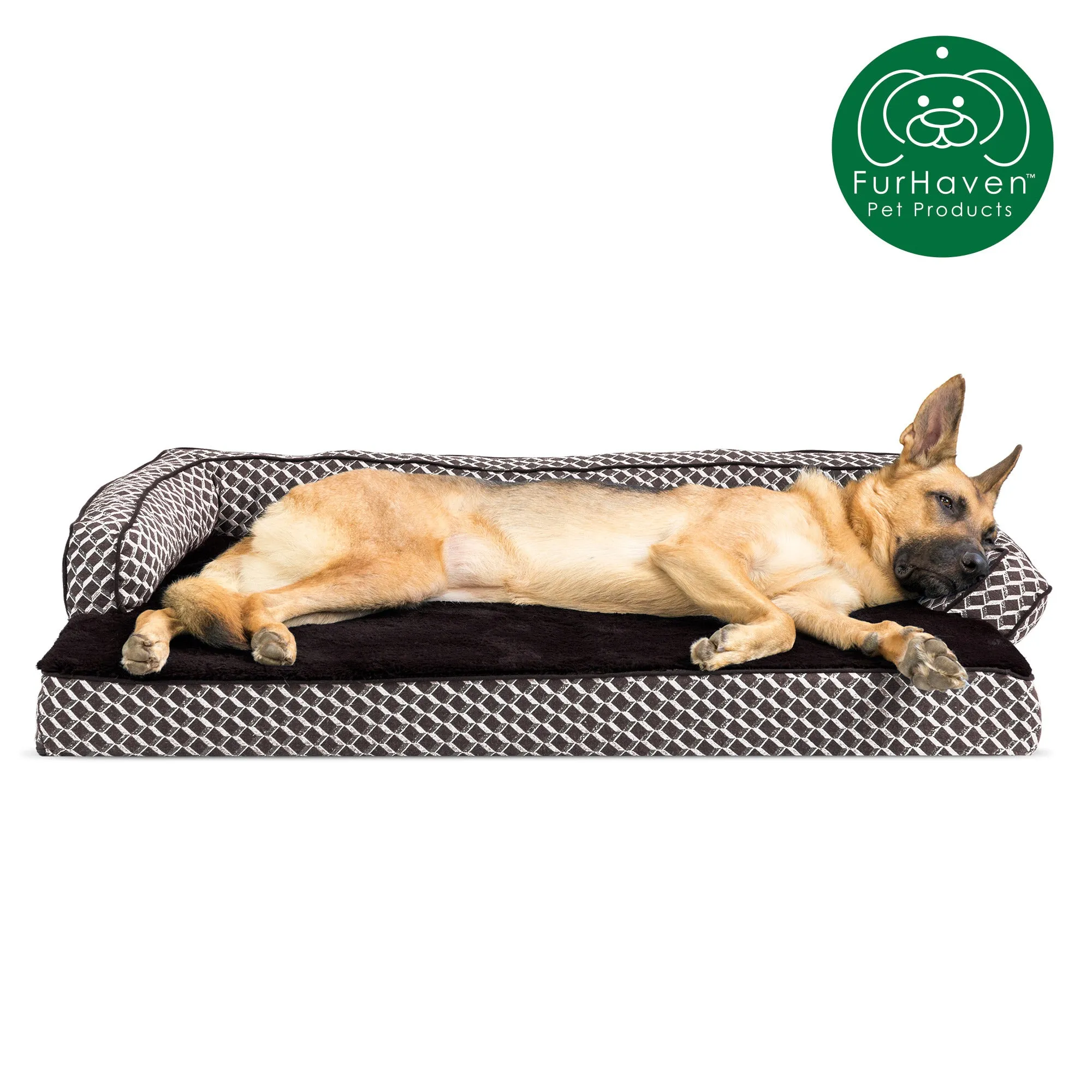 Memory Foam Plush Couch Sofa-Style Pet Bed