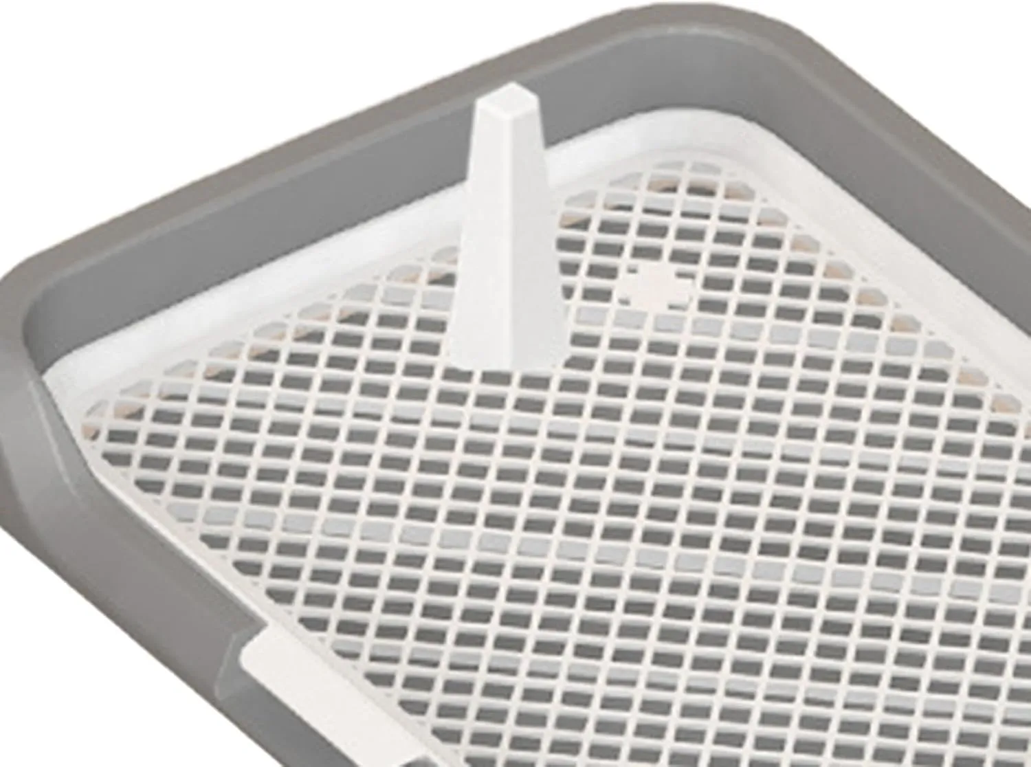 Mesh Grids Toilet Dog Toilet with Protection Wall Reusable Puppy Pee Pad Holder Dog Potty Tray for Dogs and Cats Large Puppy, Grey