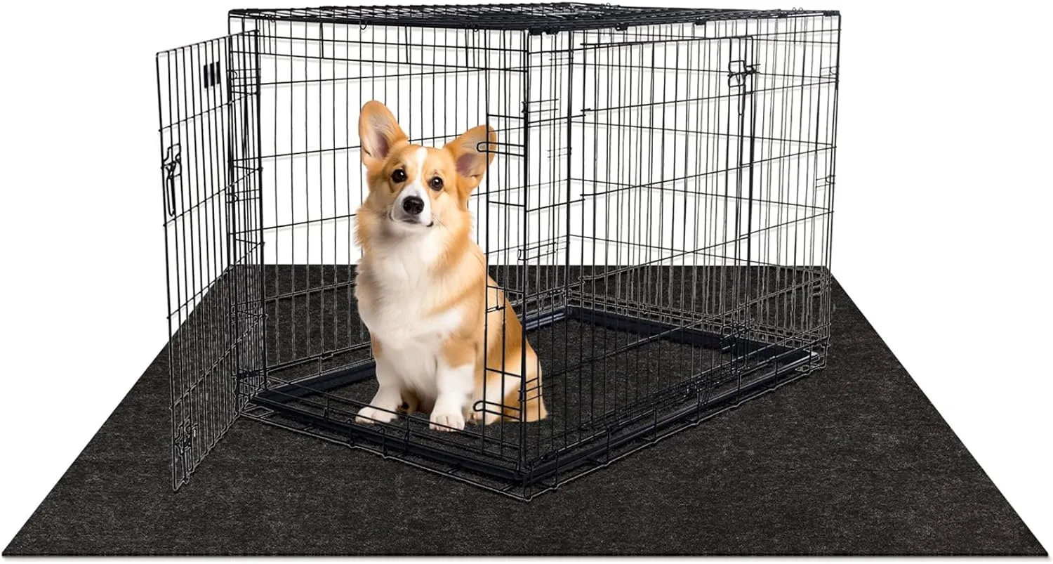 MODIGT Dog Crate Pad Liner for Kennel Training, 59"48" Under Pet Cage Mat Absorbs,Waterproof,Non-Slip,Washable Puppy Pee Pad to Protect Floors