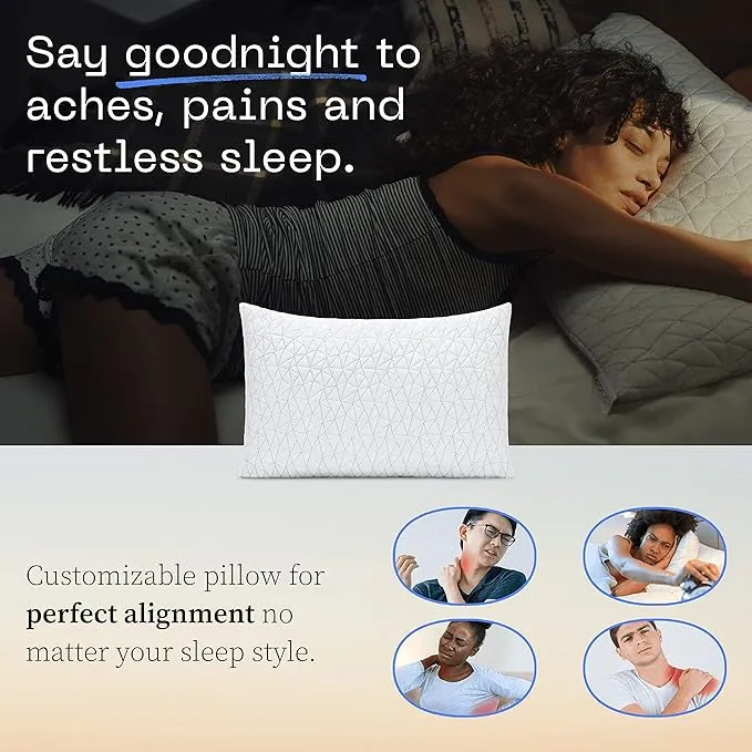 Mueller Nirvana Ultimate Adjustable Loft Pillow Queen Size Memory Foam