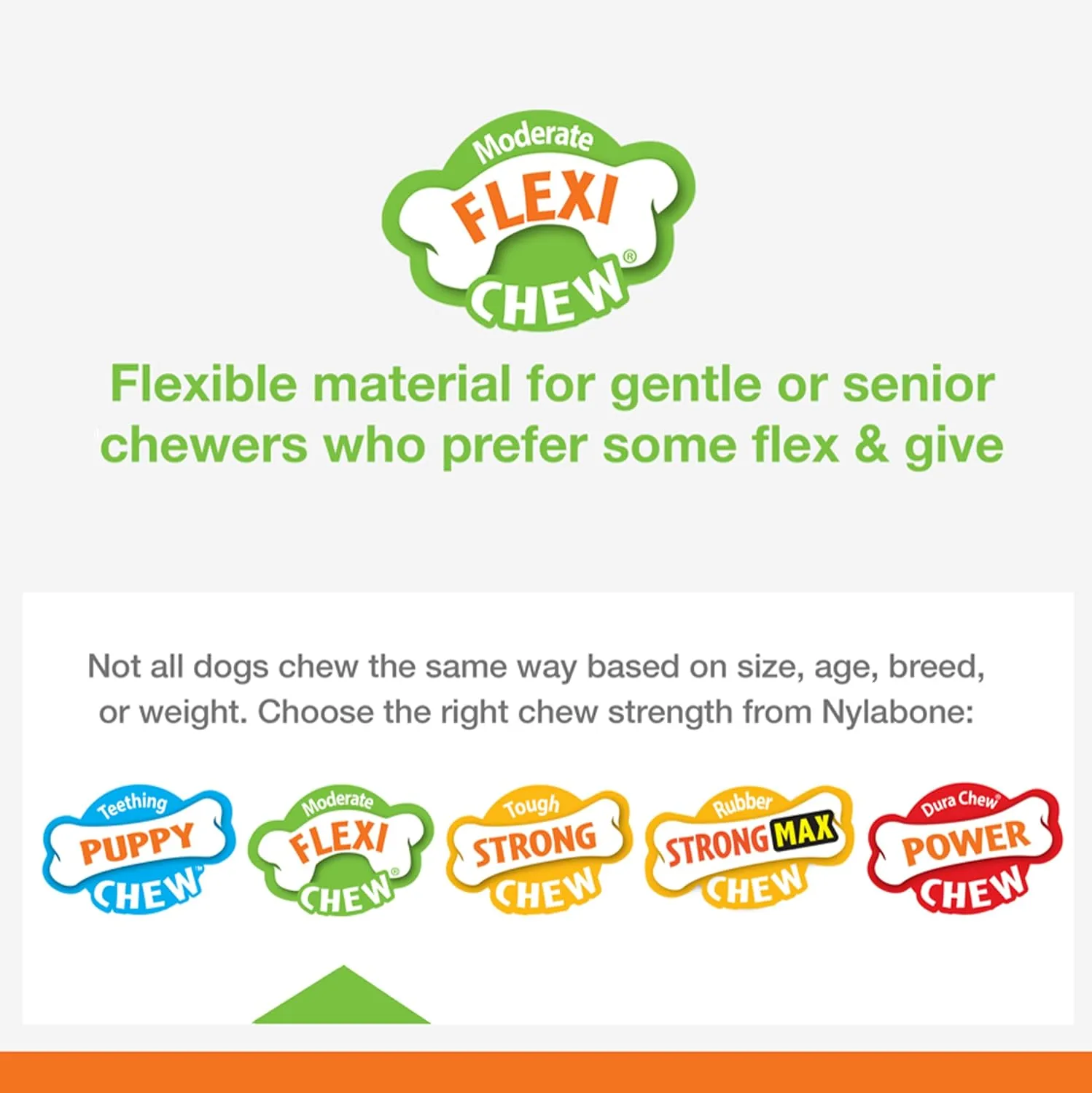 Nylabone Flexi Chill & Chew Toy for Dogs with Treat Pockets, Dog Toys for Moderate Chewers, Chicken Flavor, Medium - Up to 35 lbs, 1 Count
