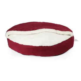 Pawpourri Furry Snuggler Bed for Dogs (Red)